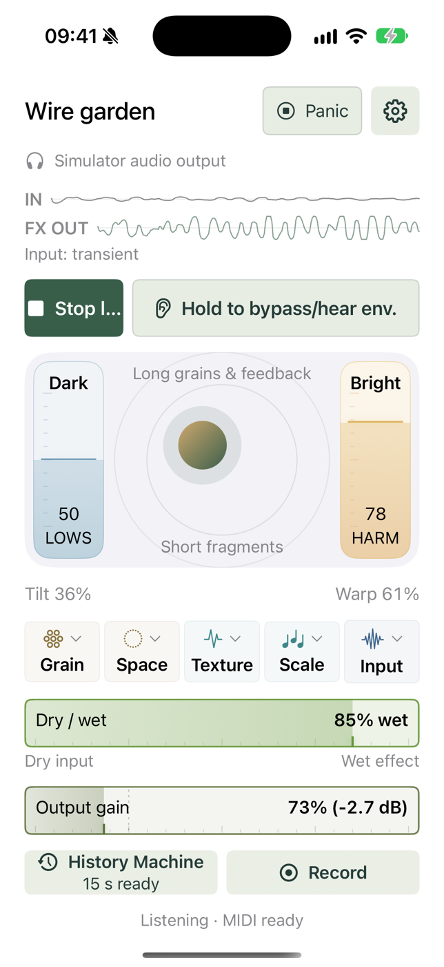 HearSonic standalone app on iPhone