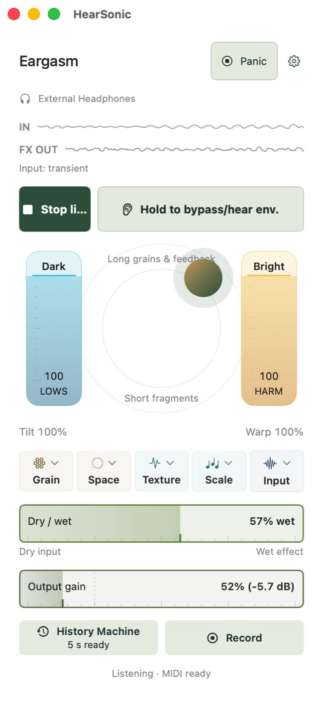 HearSonic standalone app on Mac