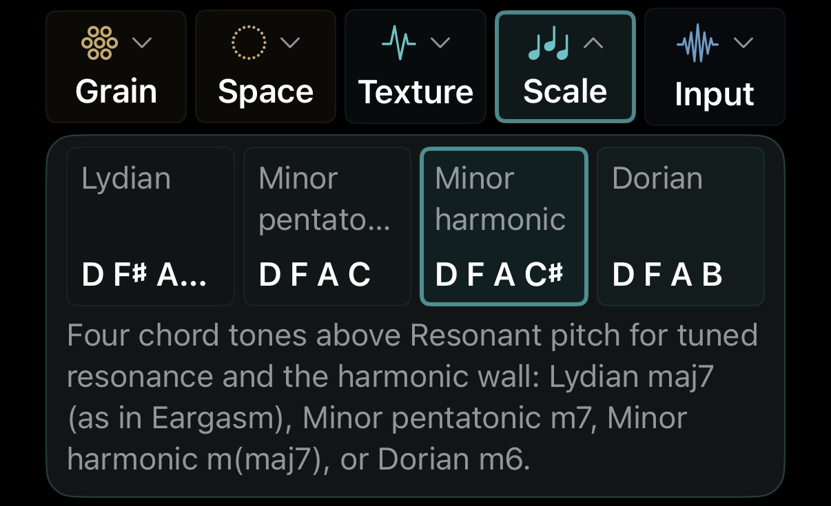 Expanded Scale parameters